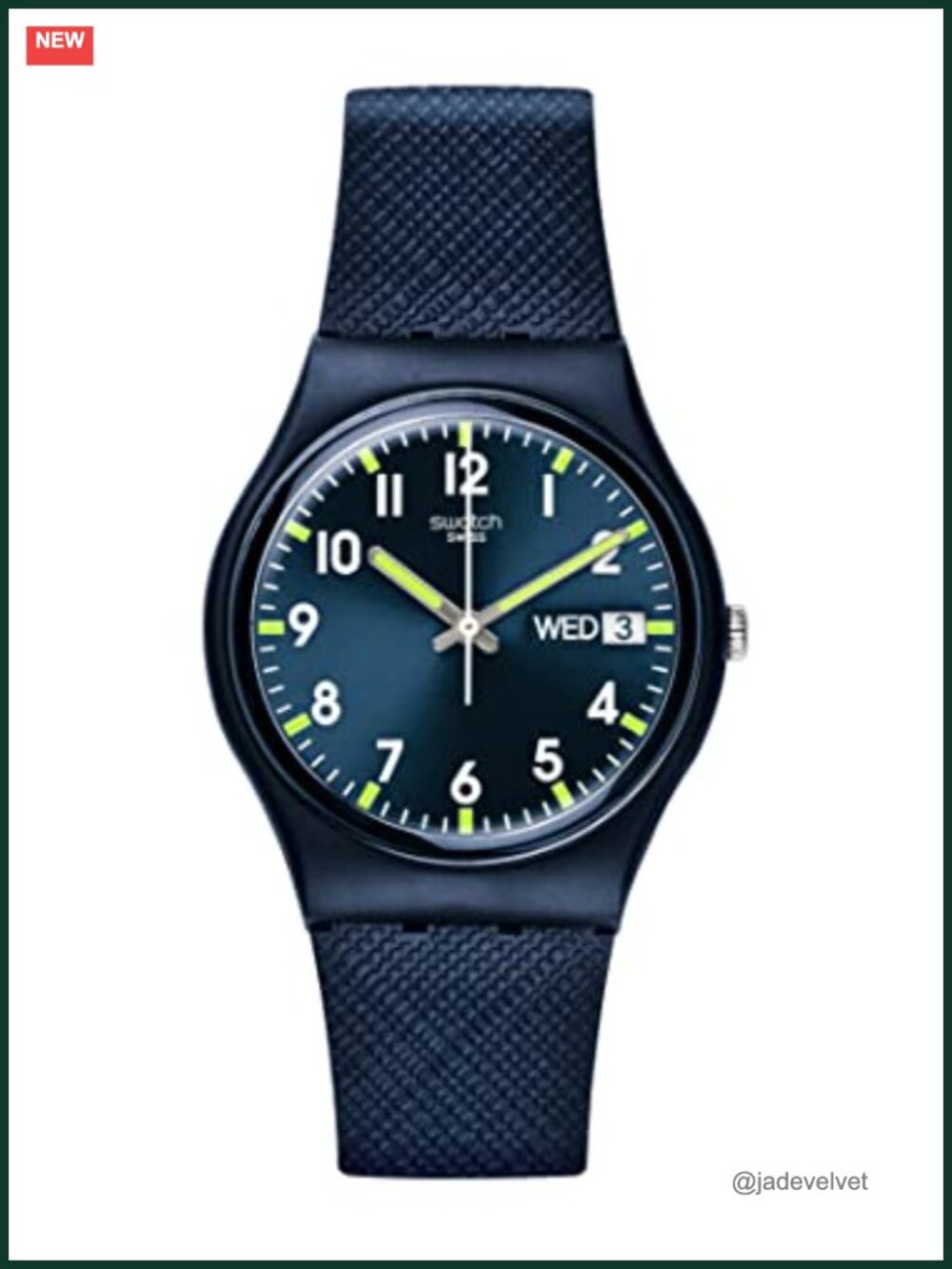 Swatch Gent Biosourced Unisex Quartz Watch 34mm Water Resistant Glow